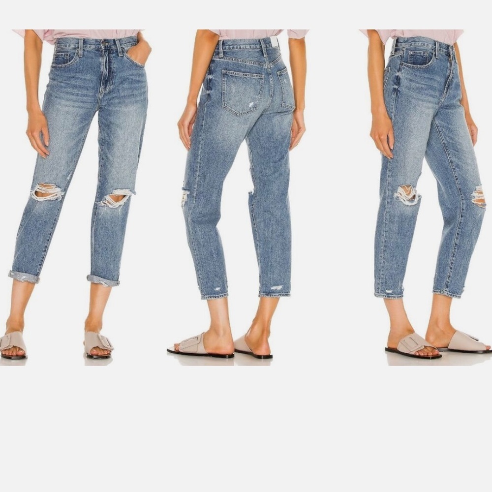 Revolve Pistola Presley High Rise Relaxed Roller Jeans Size 26 Los Feliz NWT - - Picture 2 of 12